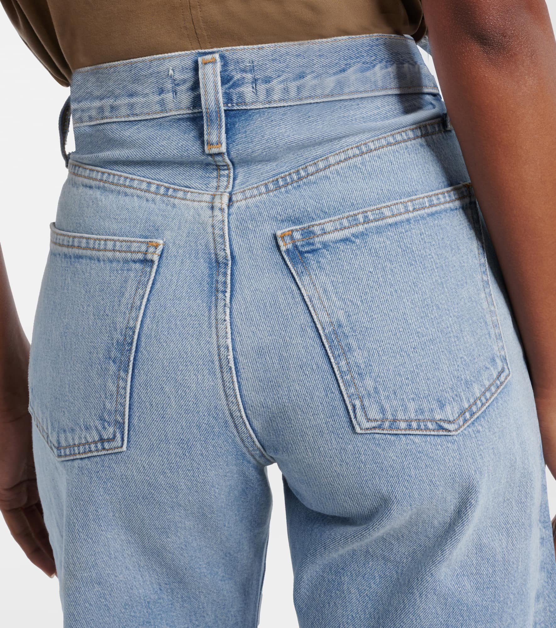 Luna high-rise barrel-leg jeans - 6