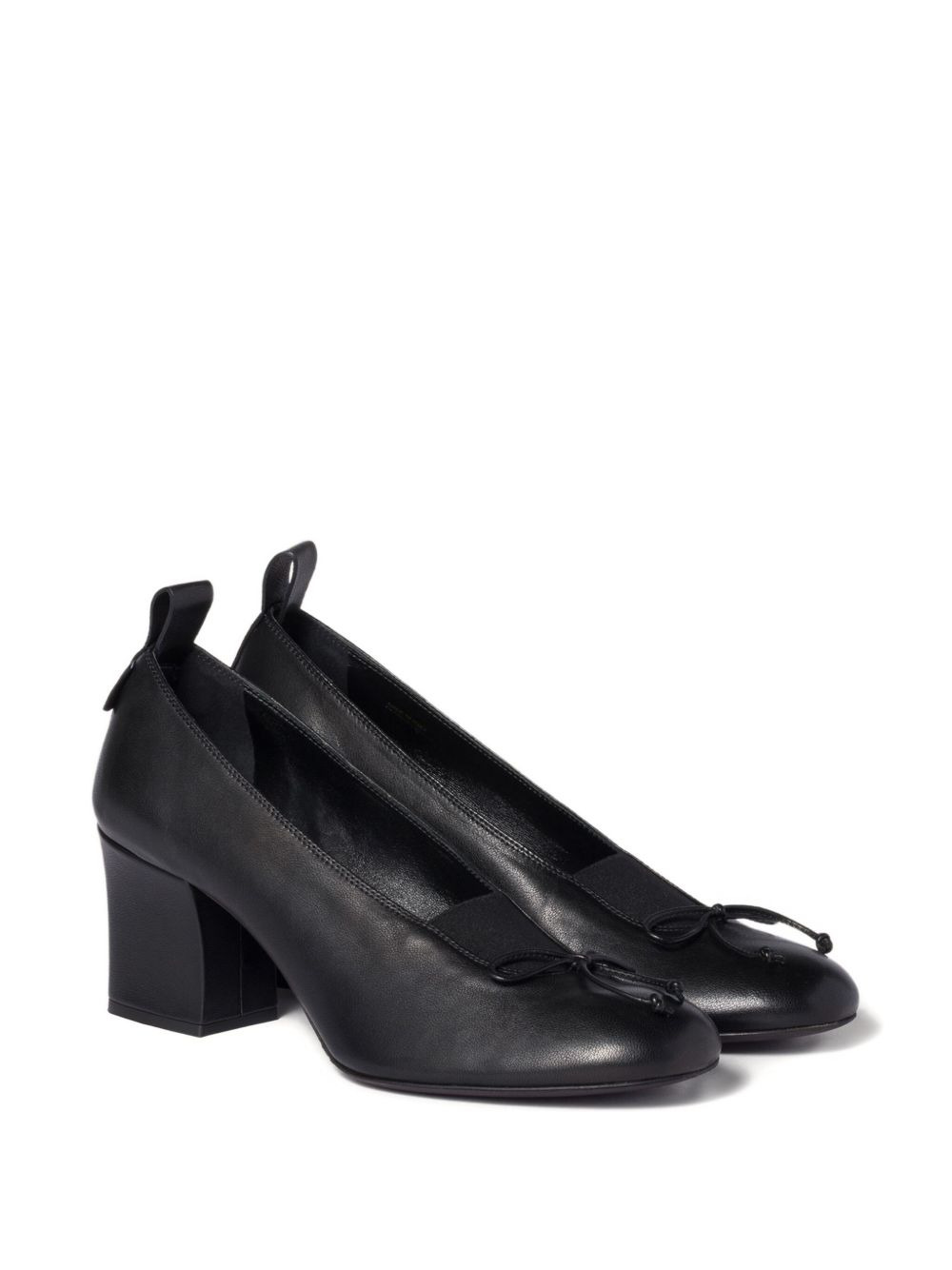 65mm bow-detail block-heel pumps - 2