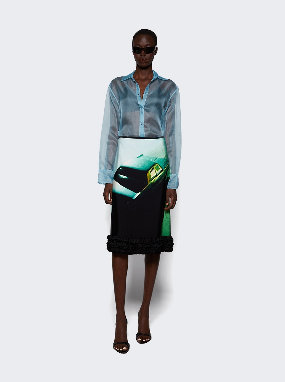 Organza Overshirt Blue - 5