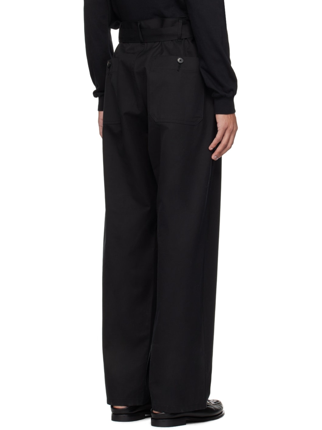 Black Belted Trousers - 3