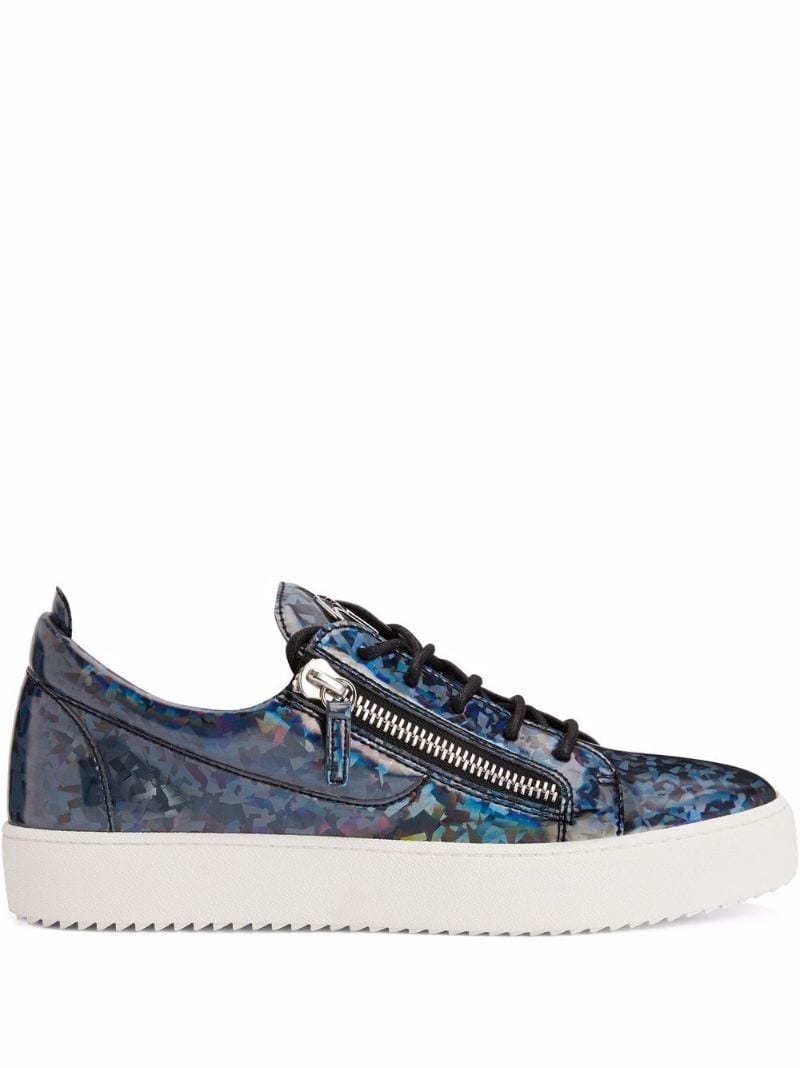 Frankie foil low-top sneakers - 1