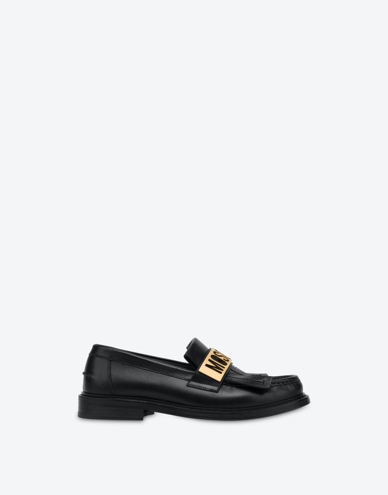 MAXI LOGO PLATE CALFSKIN LOAFERS 2