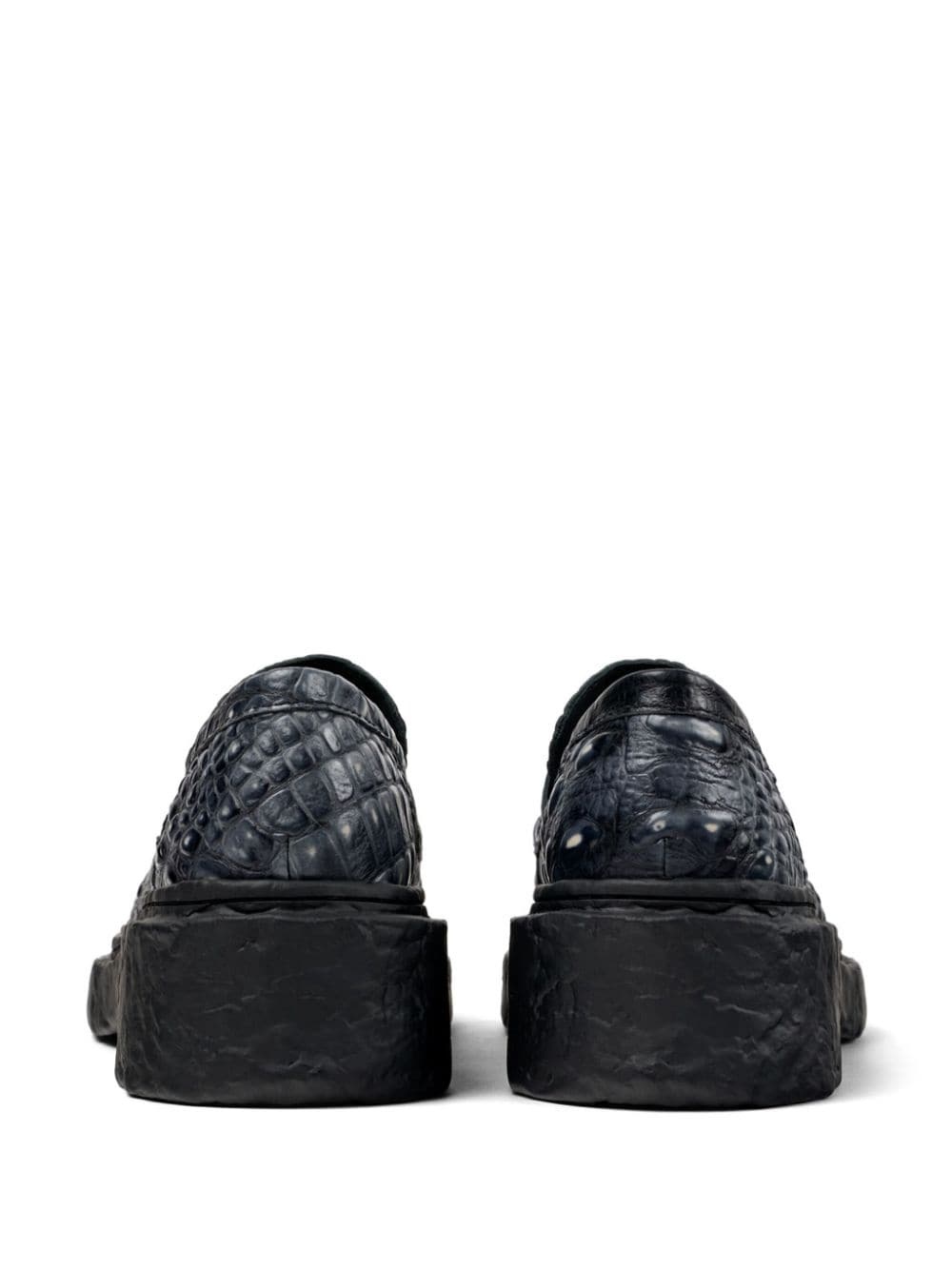 Vamonos croc-effect leather loafers - 4