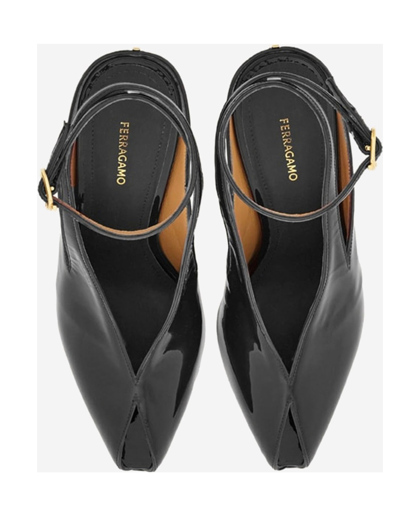 Peep Toe Wedge Sandals - 3