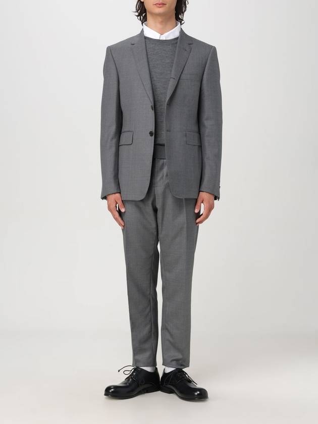 Low Rise Side Tab Wool Slacks Grey - 3