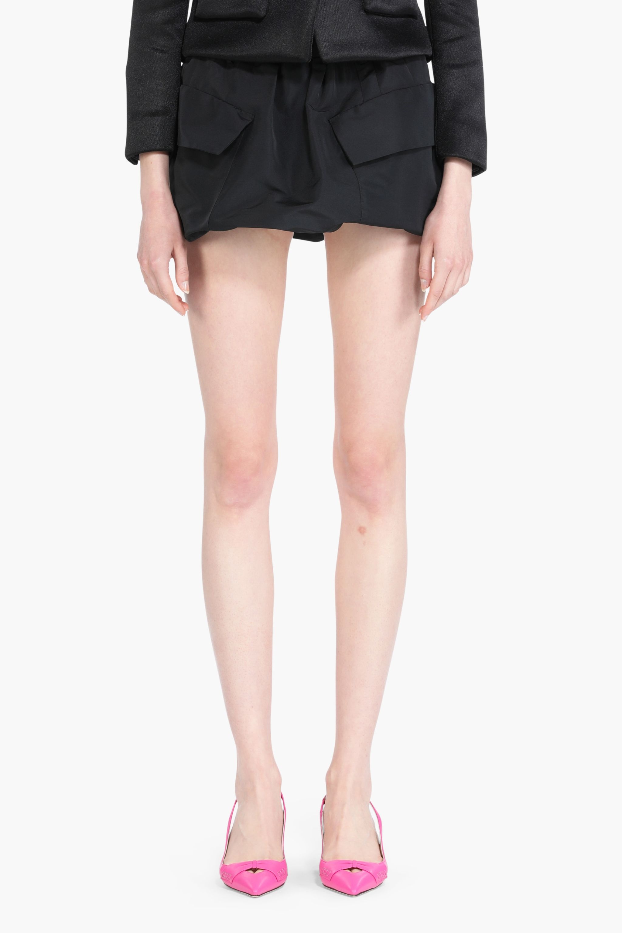 BUBBLE-HEM MINI SKIRT - 1