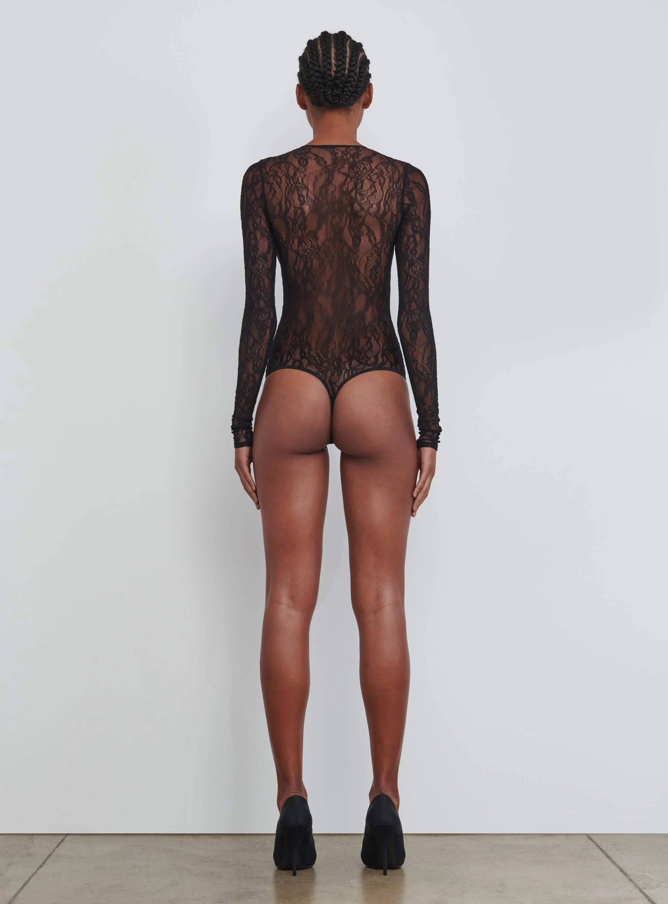 Lace Bodysuit Black - 4