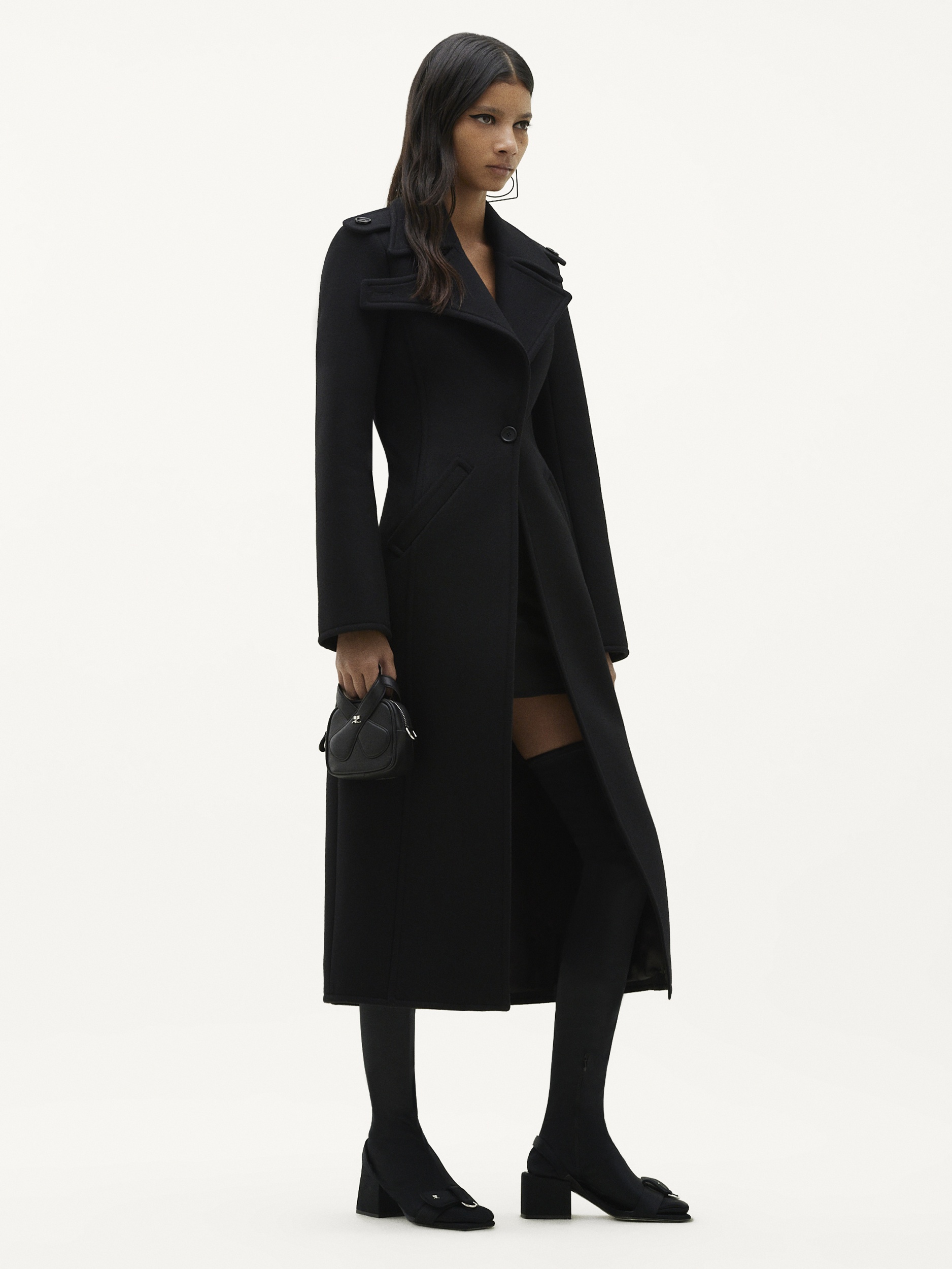 LONG WOOL TRENCH COAT - 3