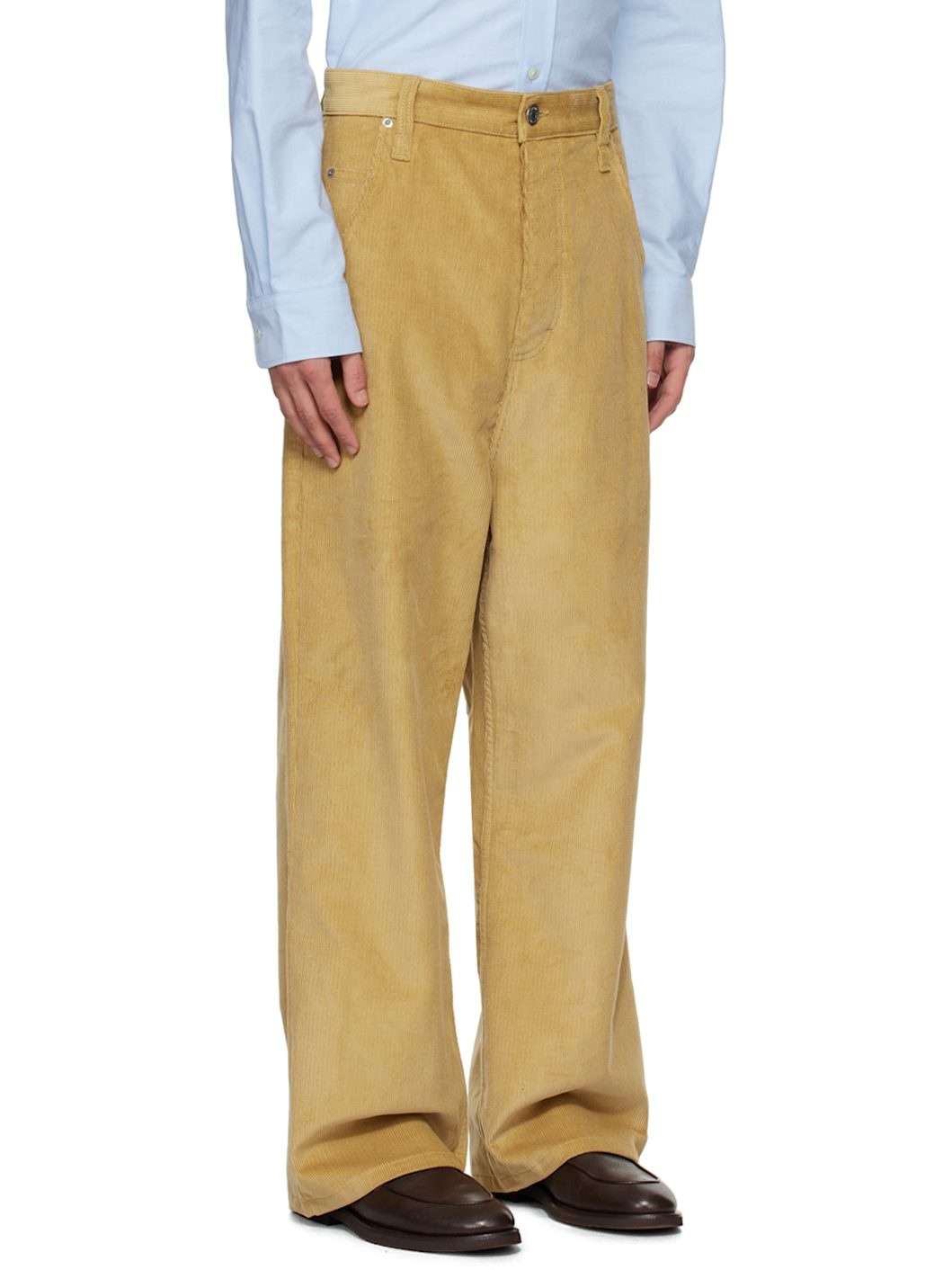 Tan Baggy Fit Trousers - 2