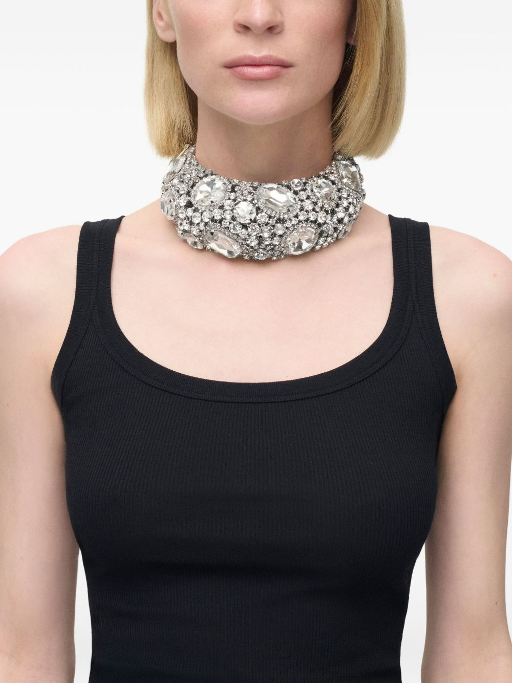 crystal cluster choker necklace - 2