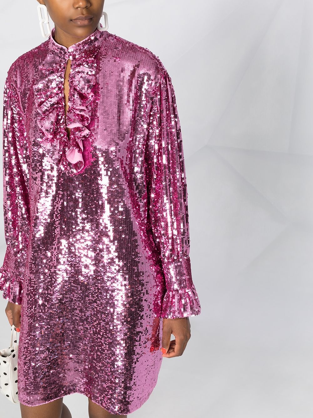 sequin-embellished shift dress - 5