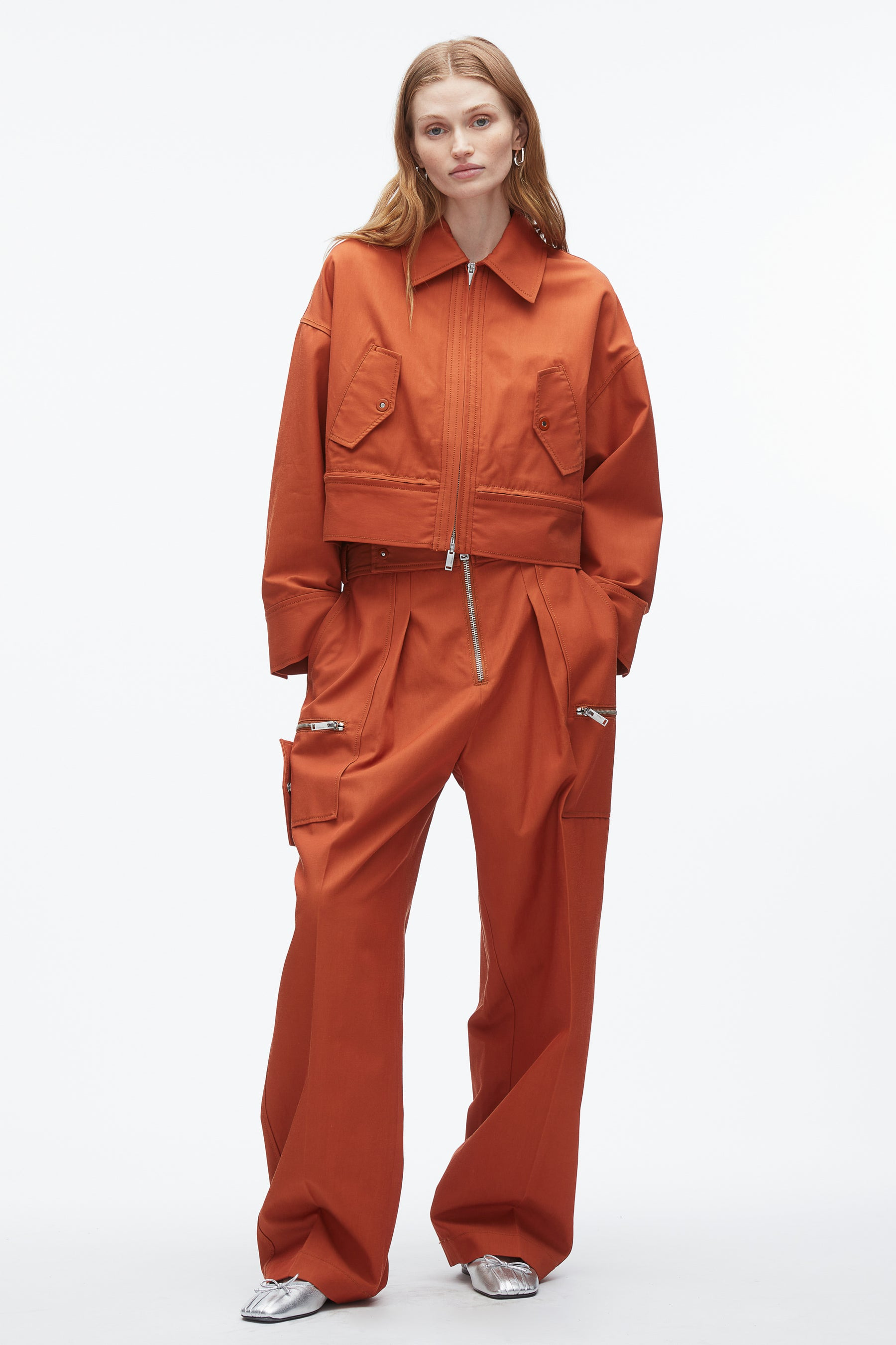 Double Zip Cropped Utility Jacket - 2