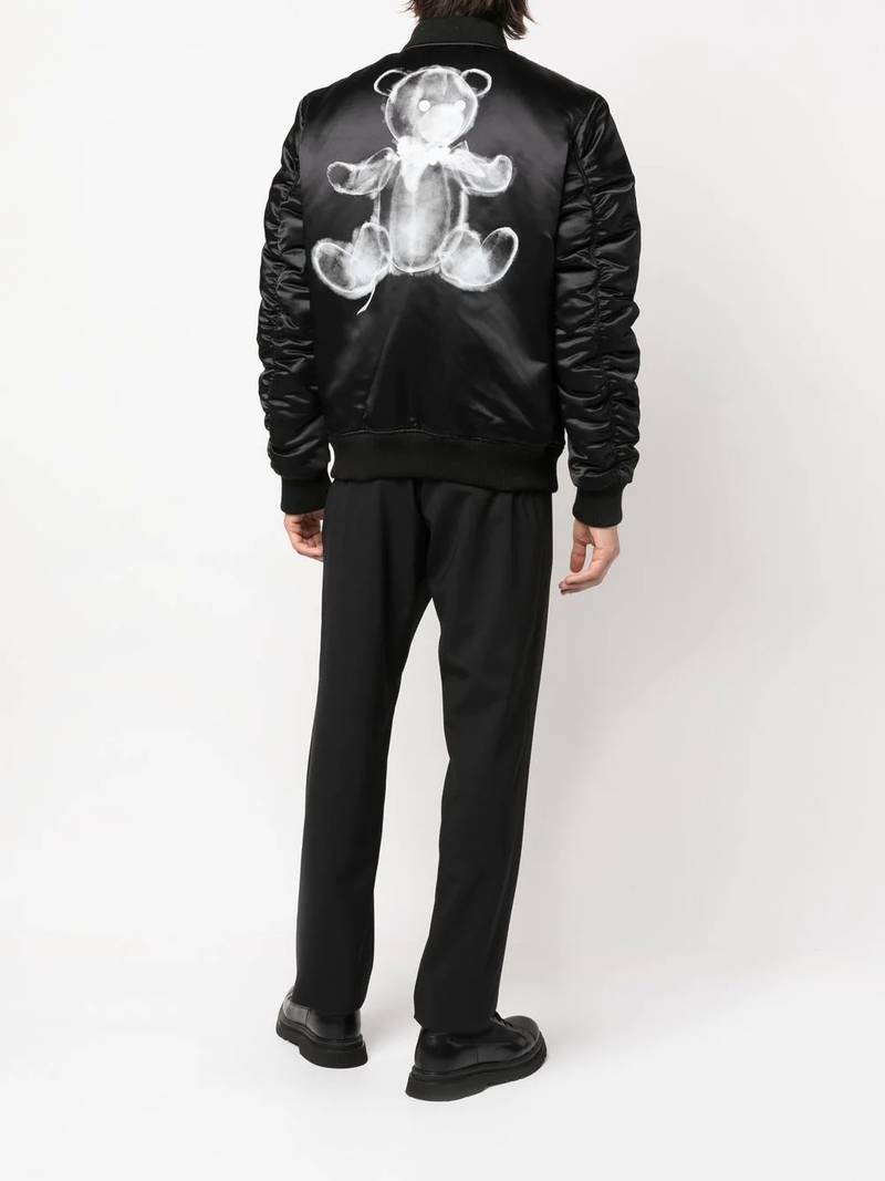 PHILIPP PLEIN teddy bear print bomber jacket outlook