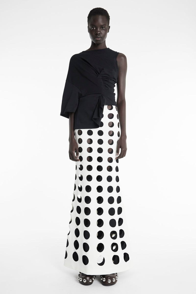 KNOTTED JERSEY TOP BLACK 1