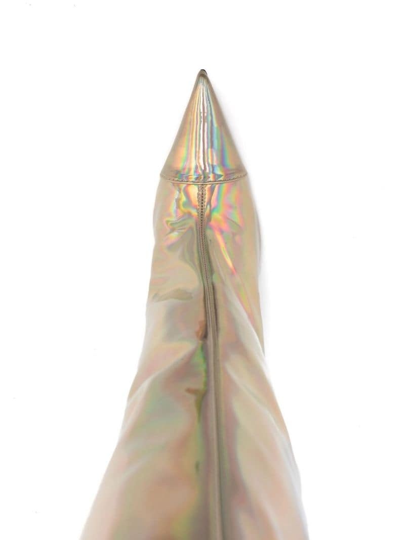 holographic knee-high 100mm boots - 4