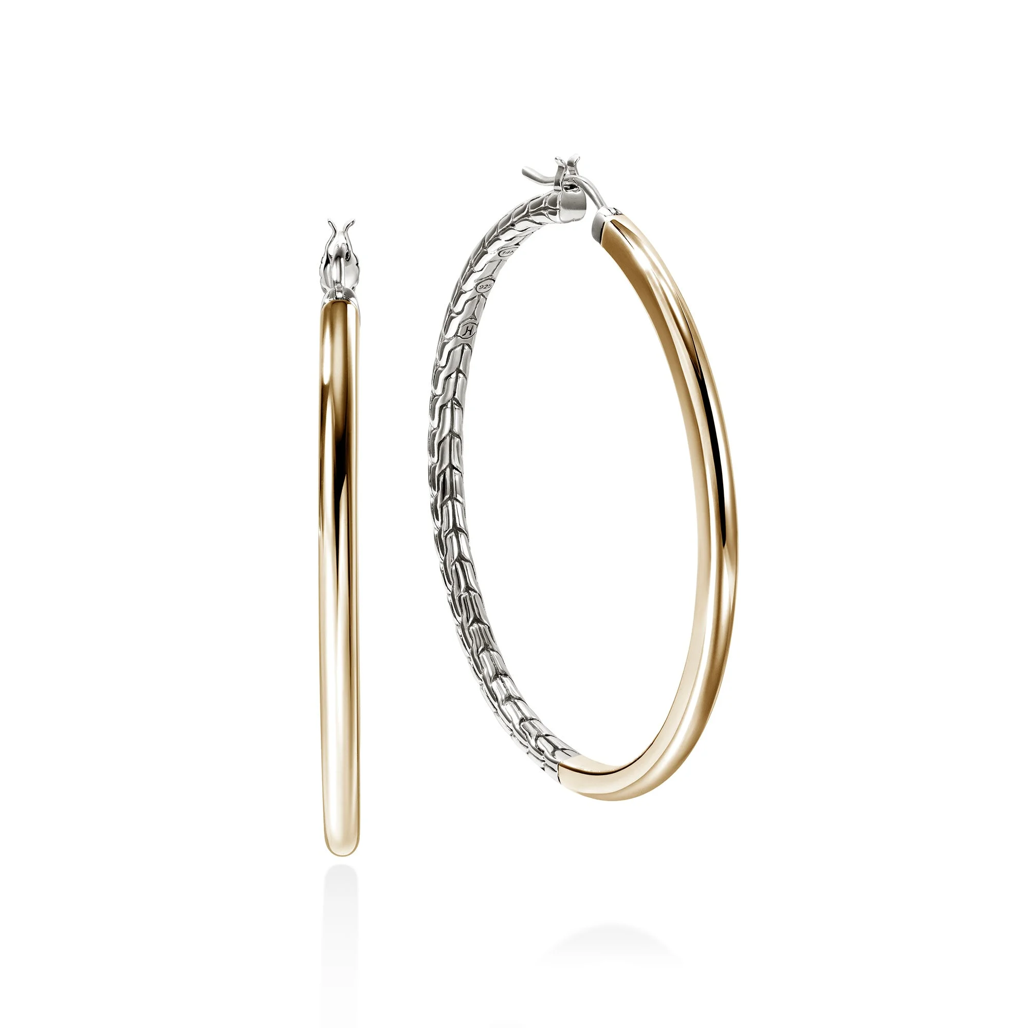 JH Essential Hoop Earring, Gold, Sterling Silver, 49.5MM - 1