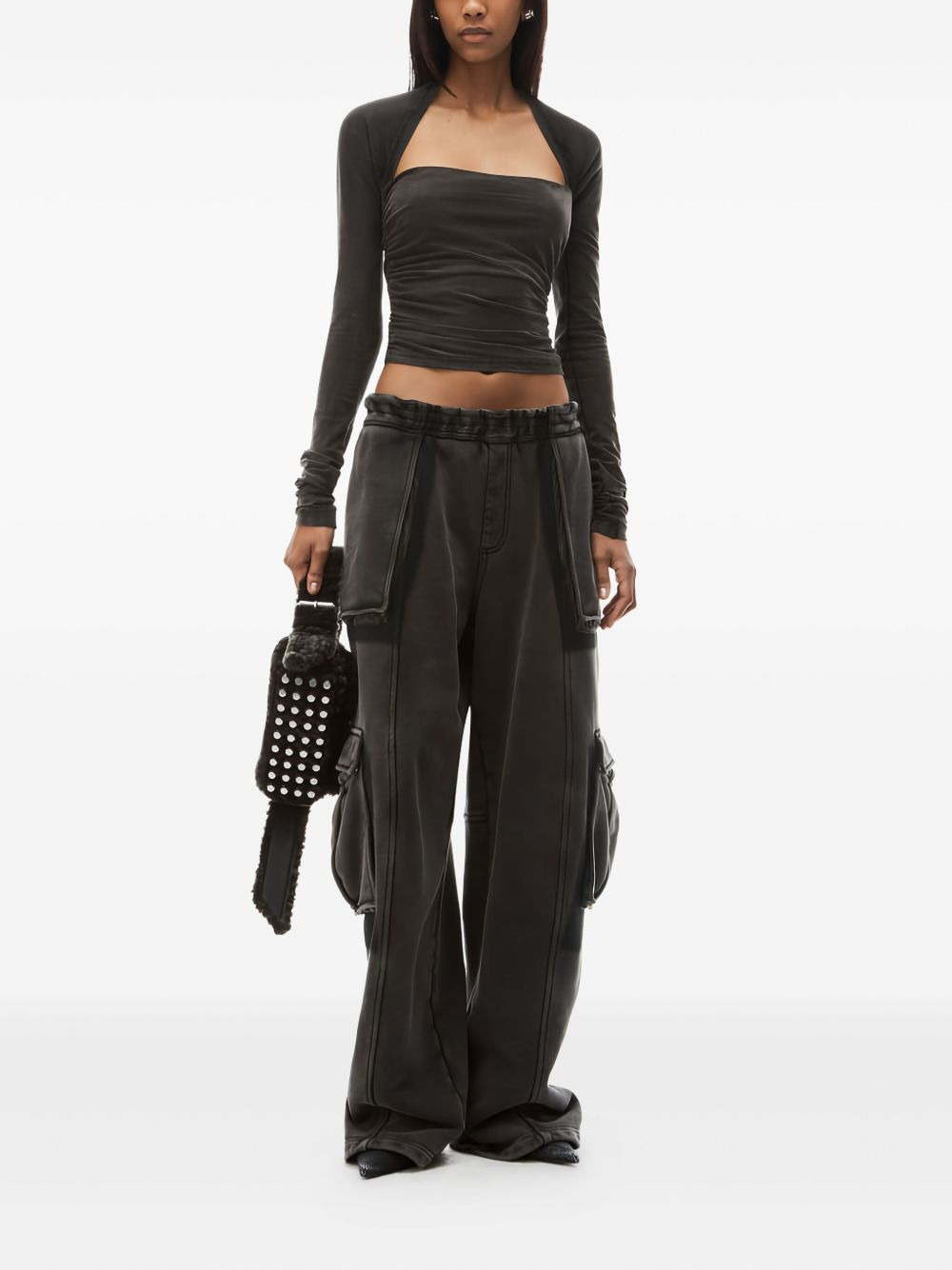 long-sleeved ruched top - 2