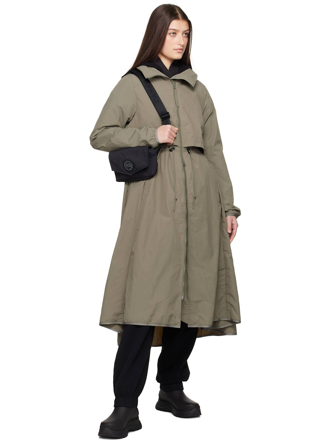 Khaki 'Black Label' Sinclair Long Coat - 5
