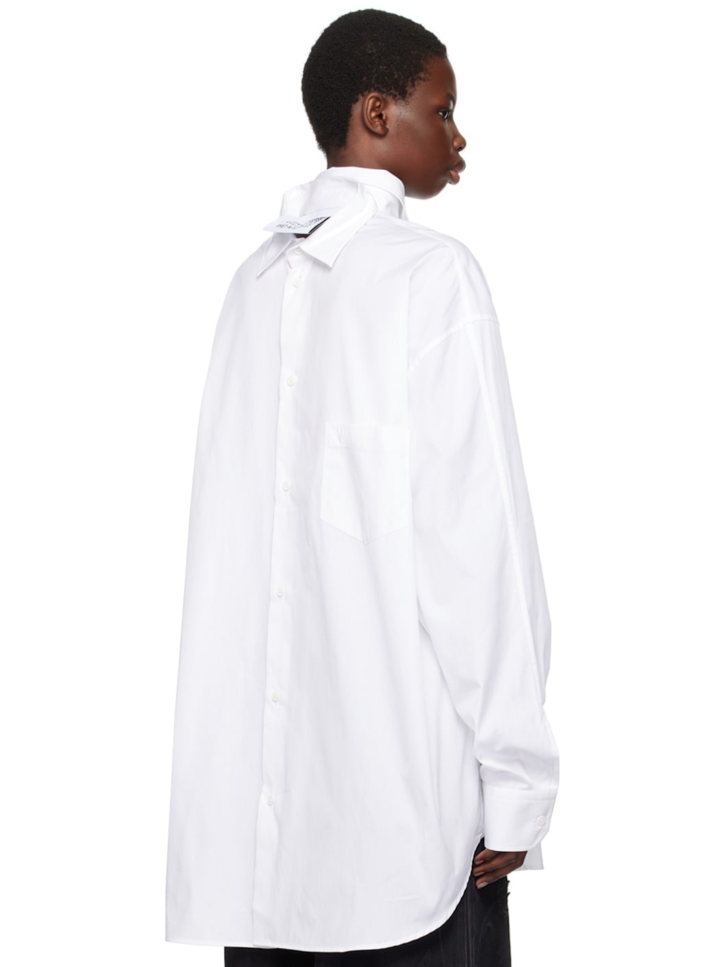 White Front-Back Classic Shirt - 3