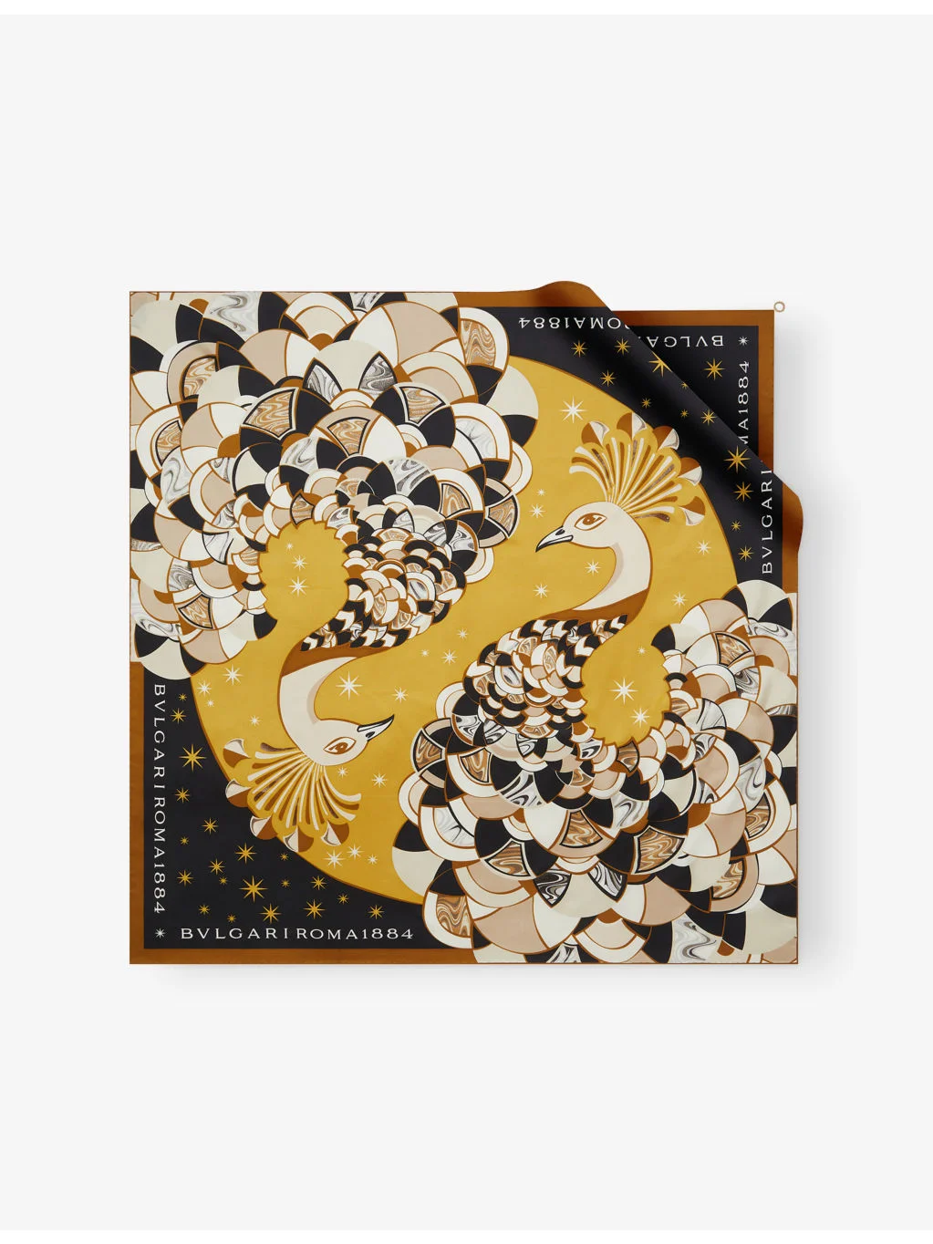 Divas’ Dream Peacock Lux Crystal-Embellished Silk-Twill Scarf - 1