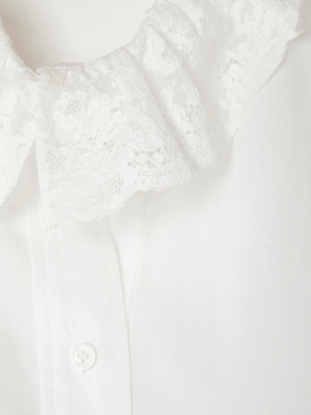 Lace-trimmed Cotton-poplin Shirt - 5
