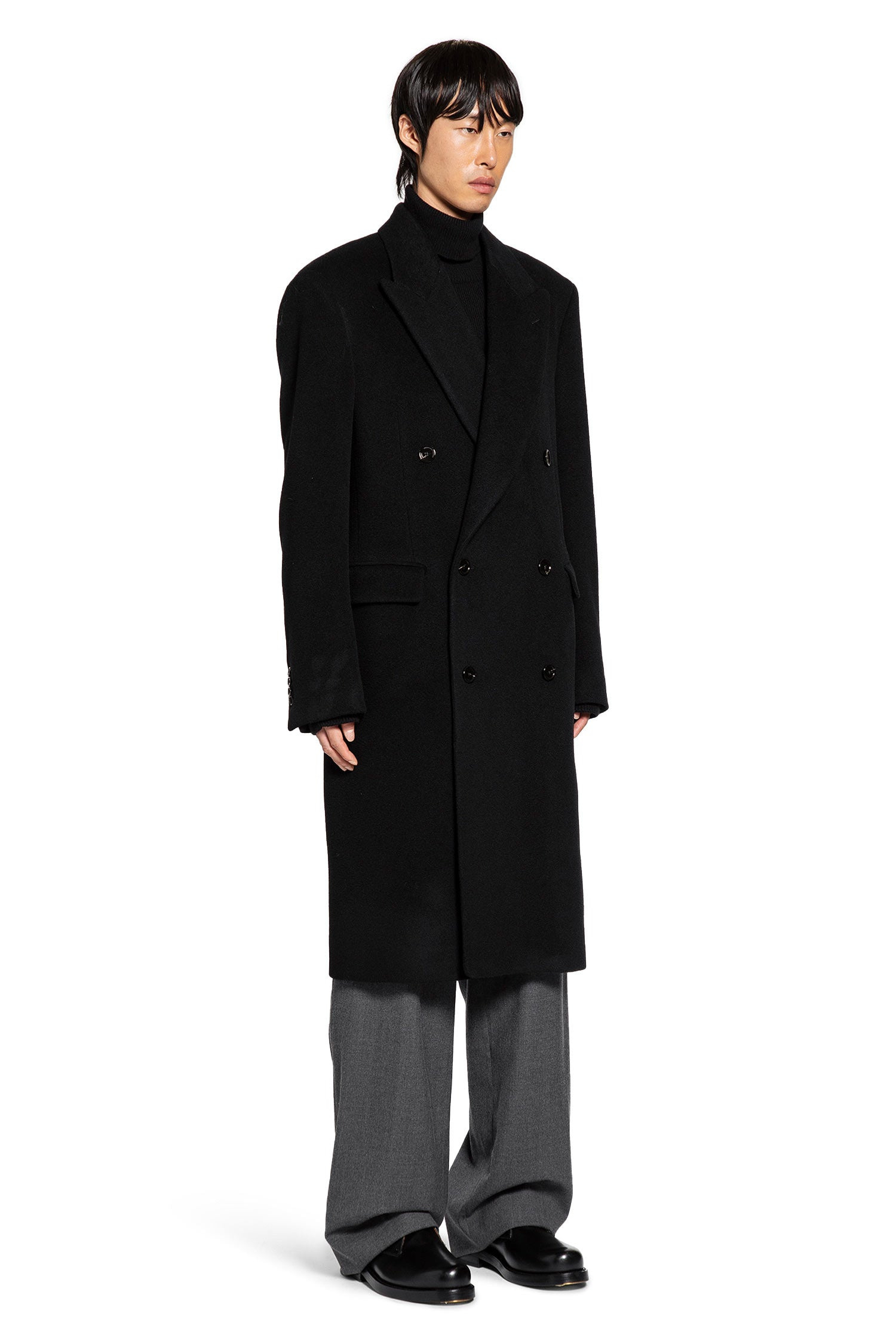 Double-breasted Wool Coat - 3
