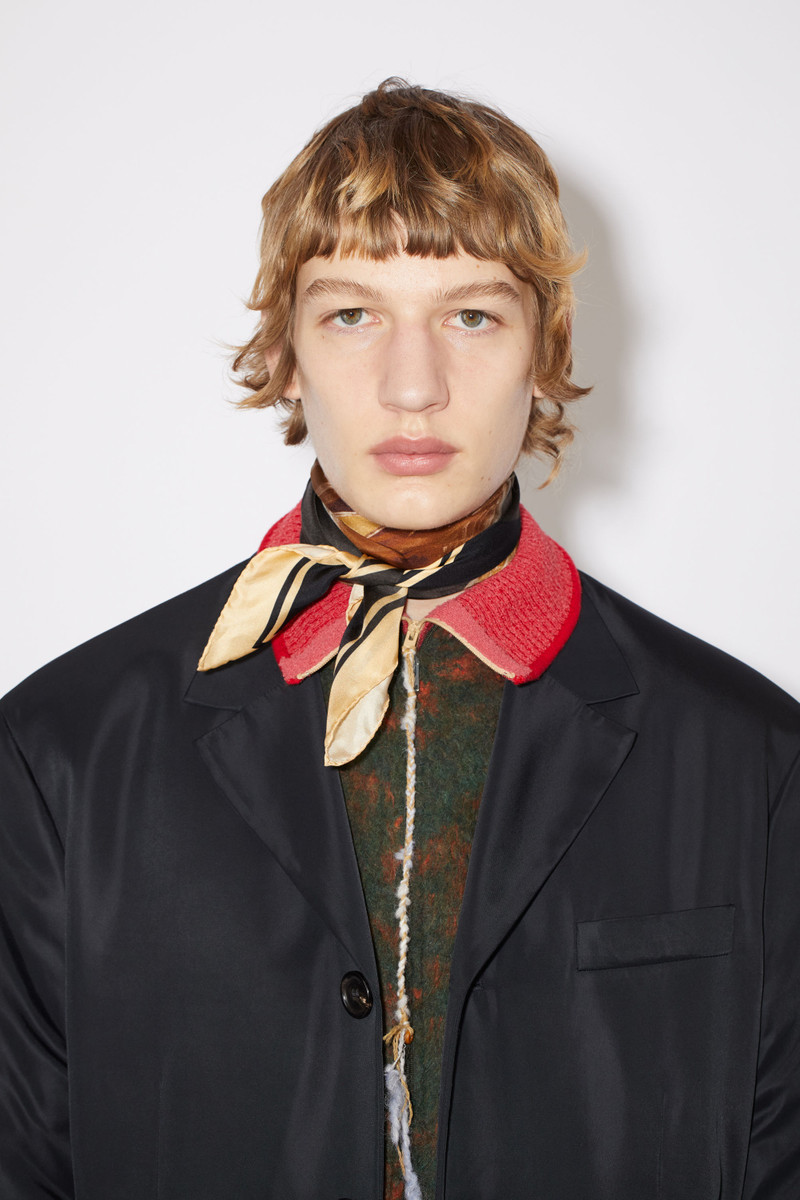 Perfume bottle print silk scarf - Black 3