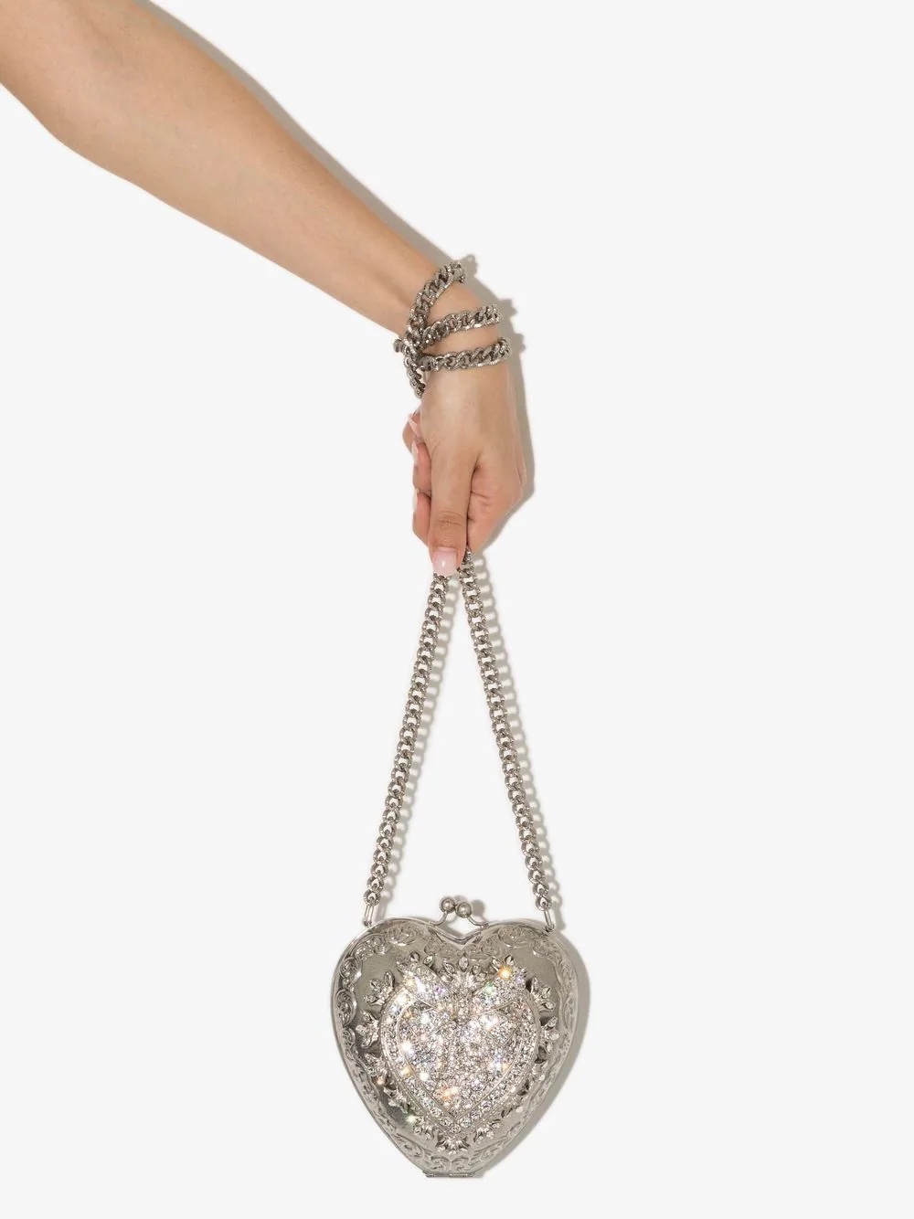 Metal Devotion crystal-embellished bag - 4