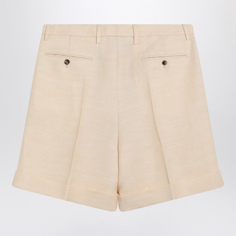 Valentino Butter-Coloured Bermuda Shorts With Turn-Ups Men - 2