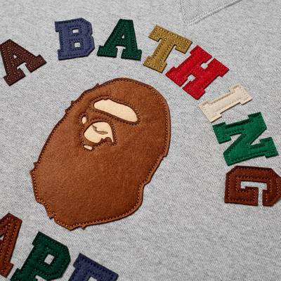 A BATHING APE® A Bathing Ape College Applique Relaxed Crew Sweat outlook