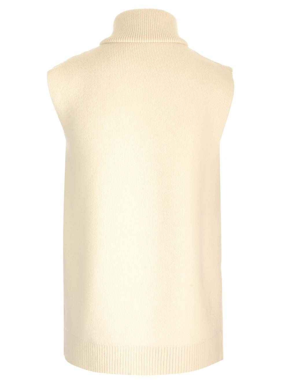 Wool And Sheraling Vest Jackets White - 2