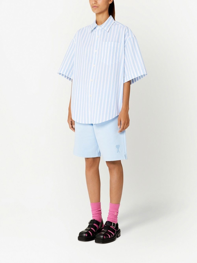 AMI Paris striped short-sleeve shirt outlook