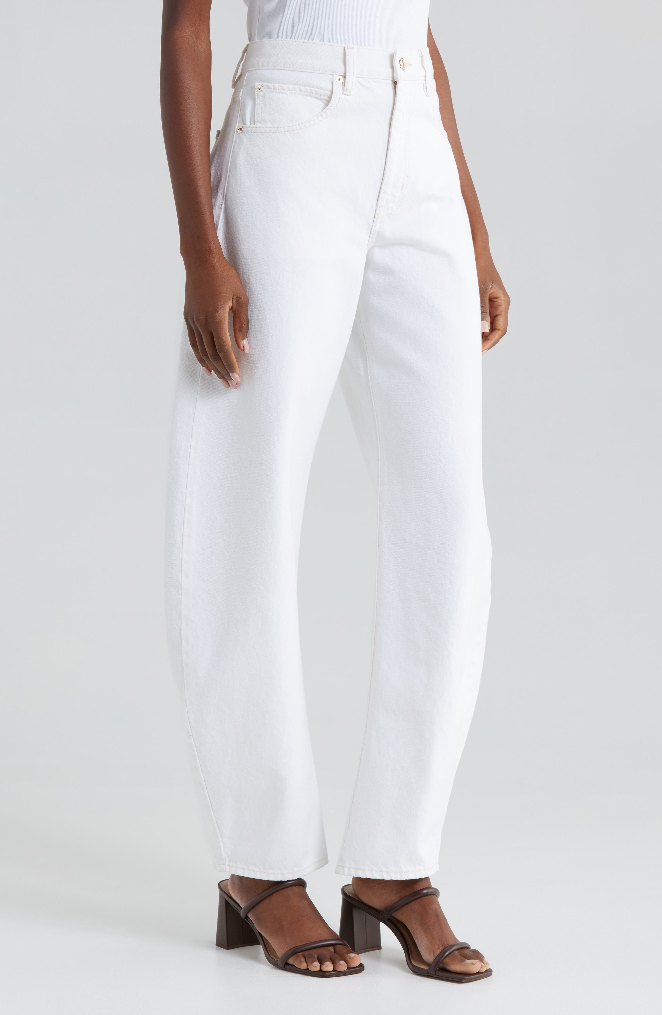 FRAME The Bubble Baggy Jeans in Au Natural Clean at Nordstrom - 3