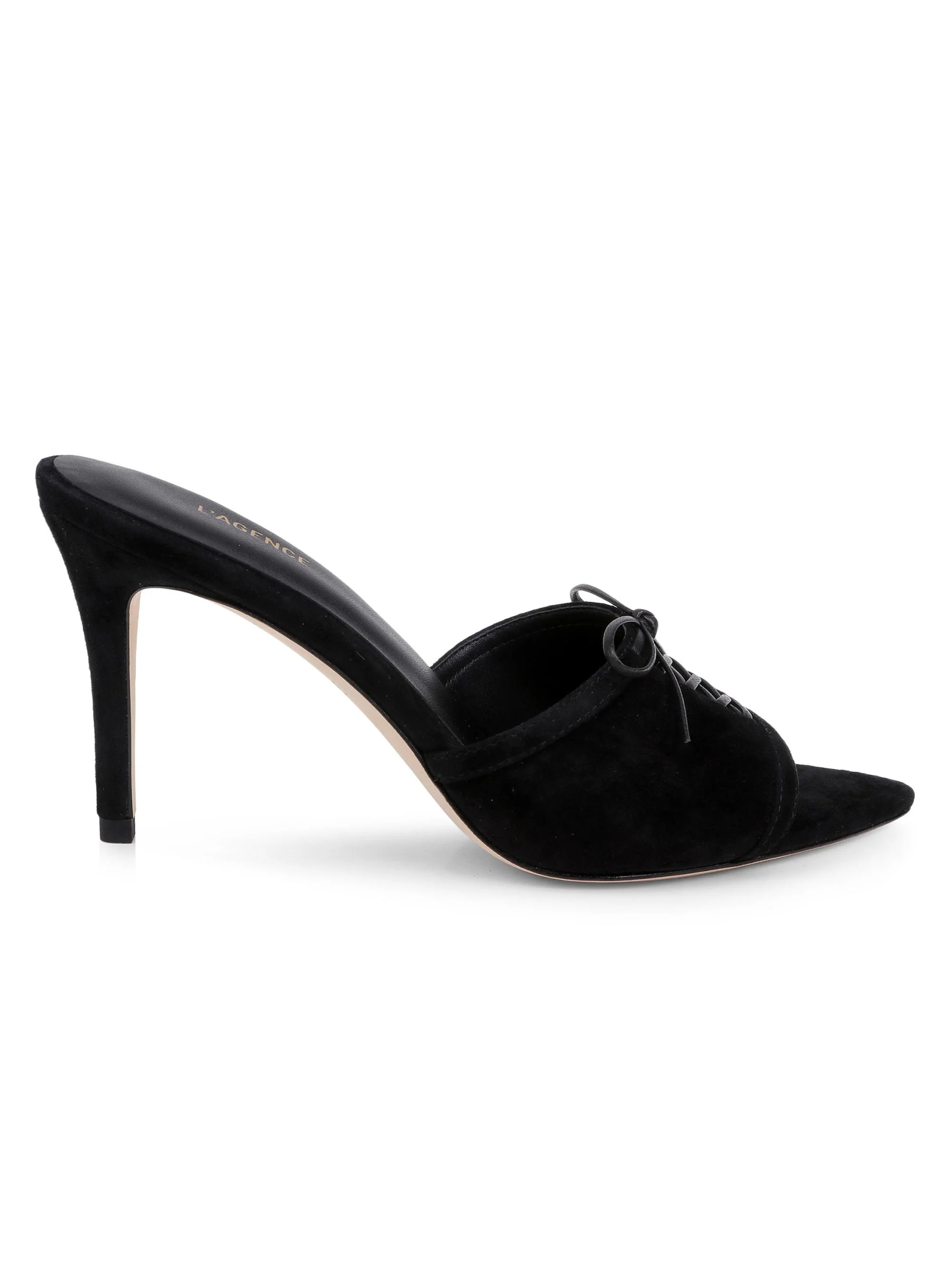 Women's Thames II 90MM Suede Slip-On Sandals - Black Suede - 1