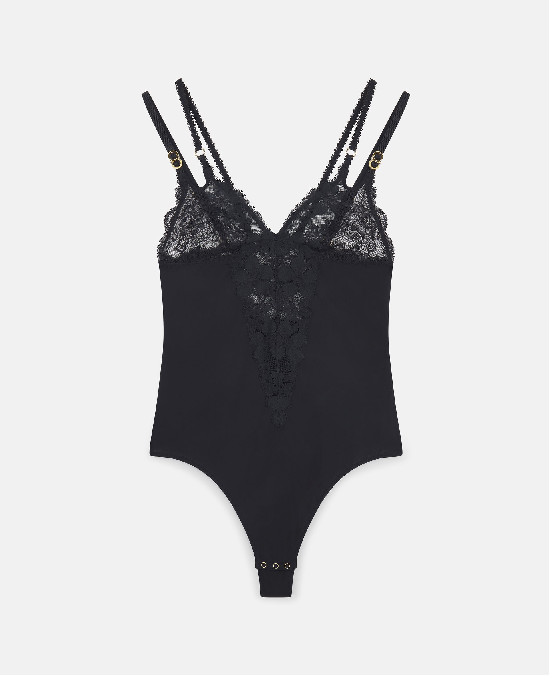 Jersey Lace High-Leg Thong Bodysuit - 1