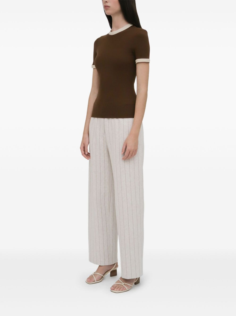 rib-knit T-shirt - 3