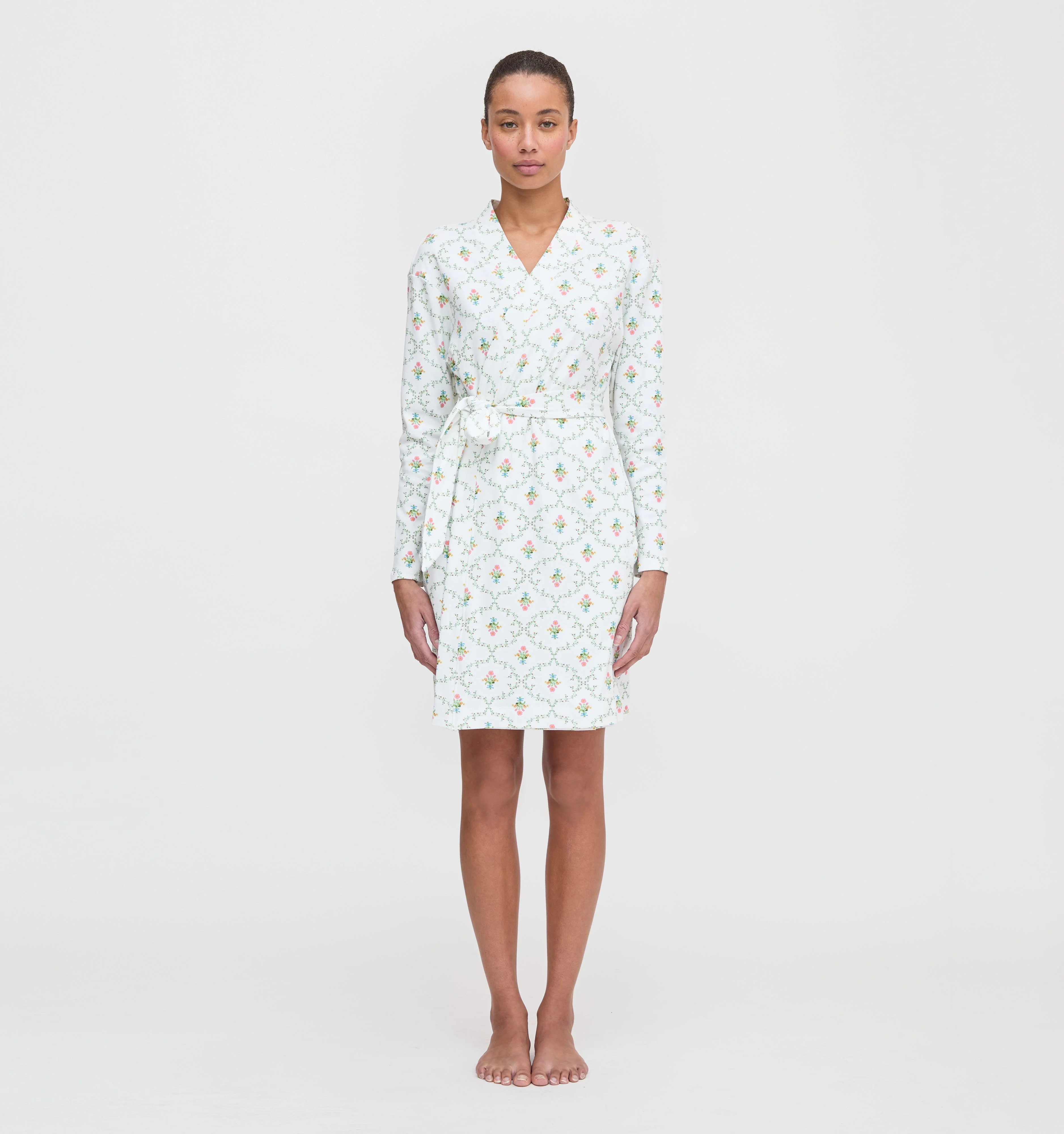 The Ivory Robe - Pastel Trellis - 1