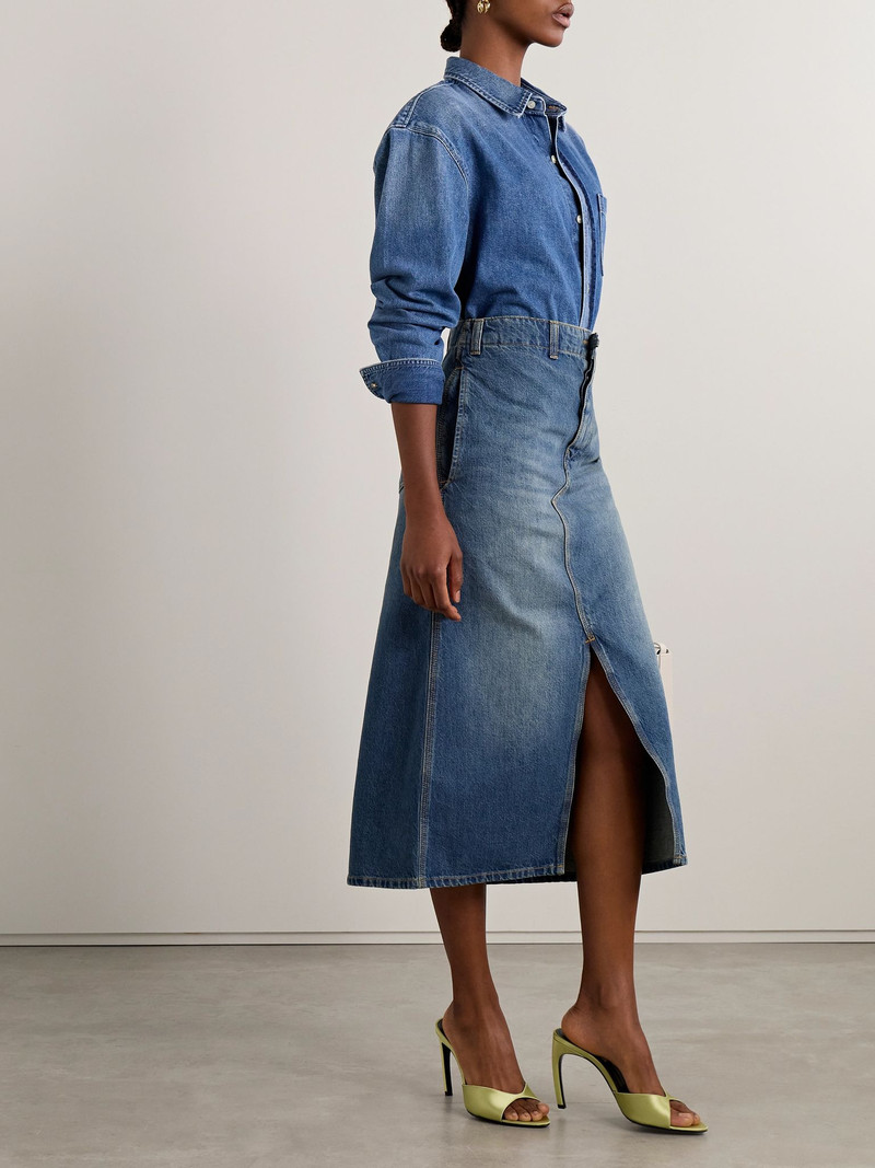 Victoria Beckham Denim midi skirt Mid denim outlook