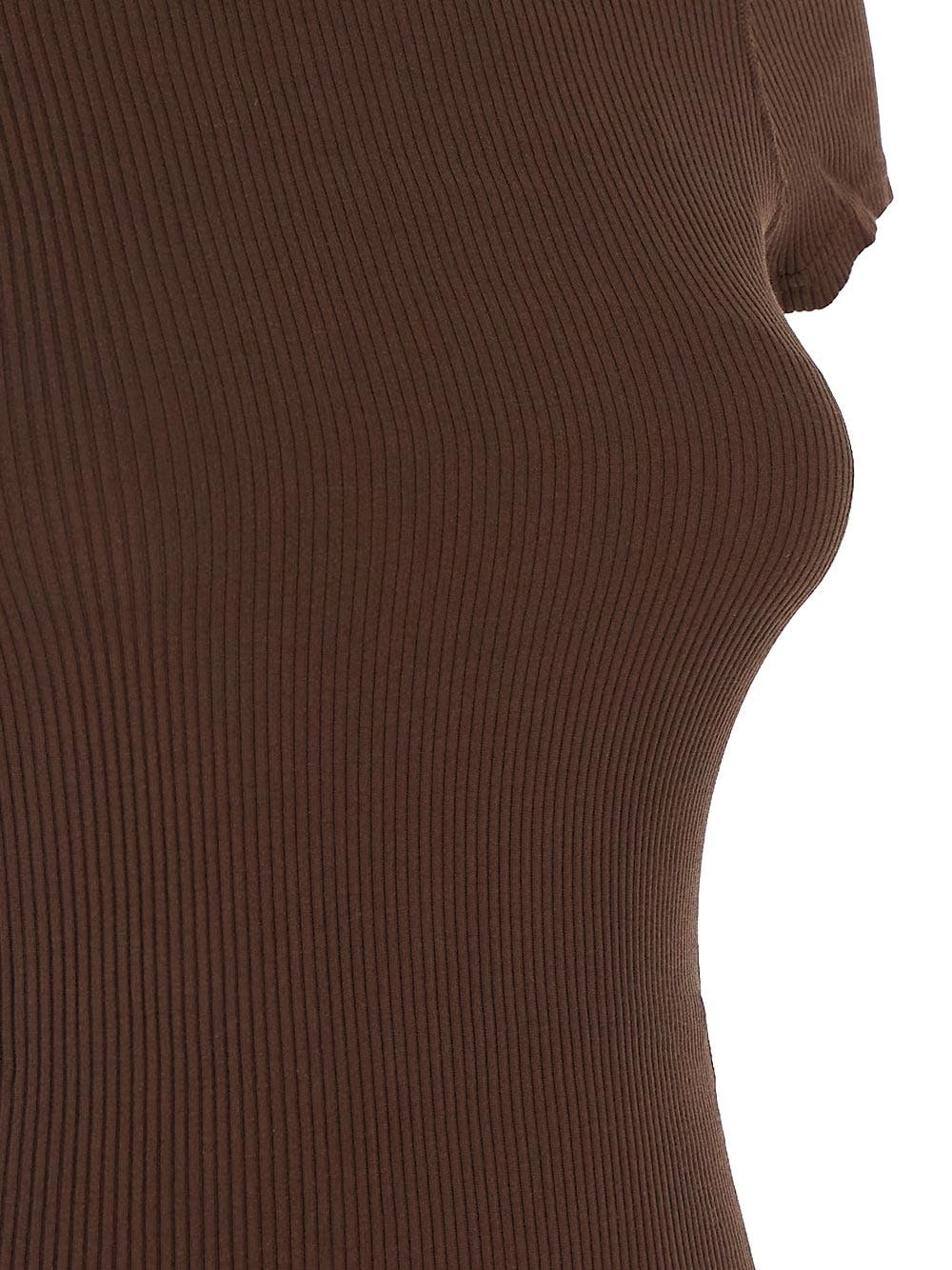 Printed micro ribbed dress - 3