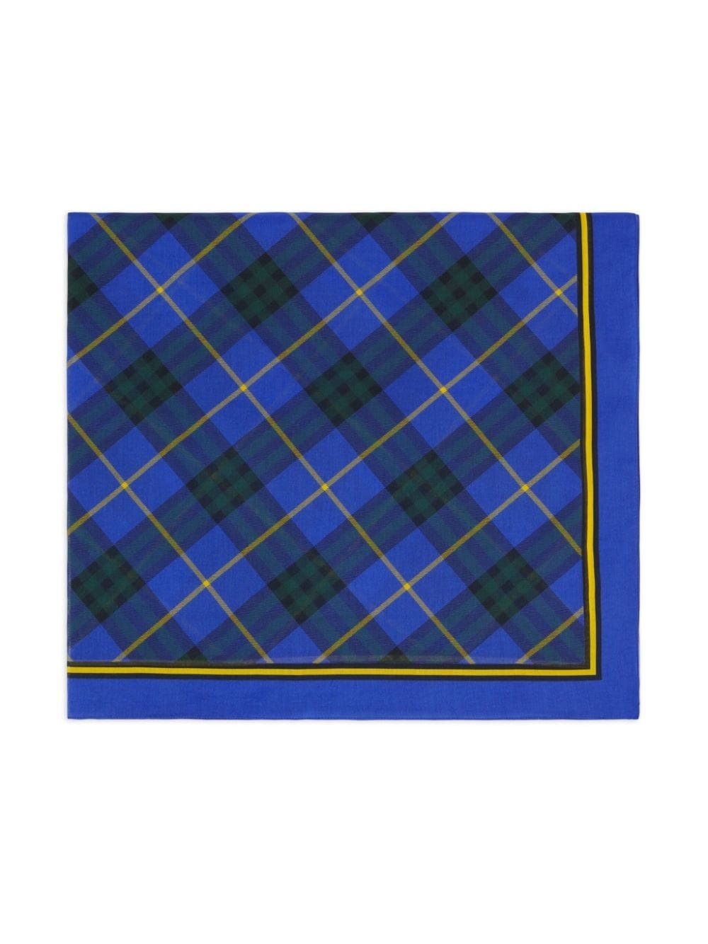checked cotton scarf - 2