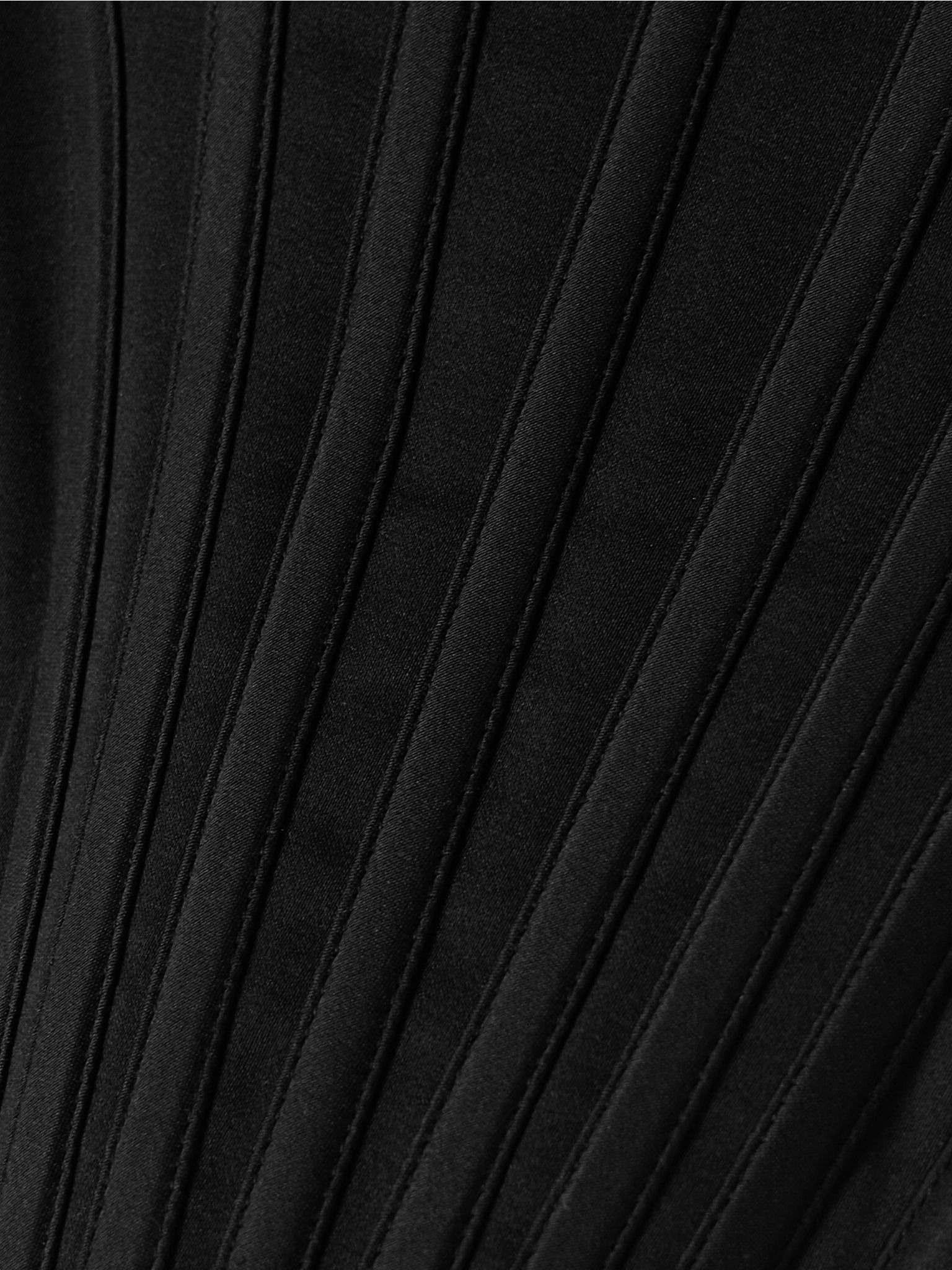 Wasp strapless recycled-satin bustier top Black - 4