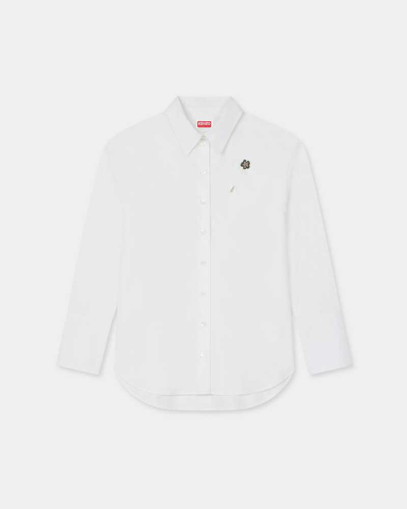'Boke Flower' pin shirt in cotton poplin 1