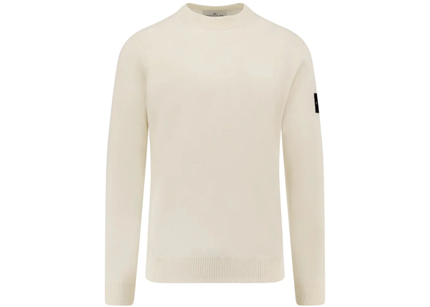 Stone Island Certified Virgin Wool Knit Sweater Beige - 1