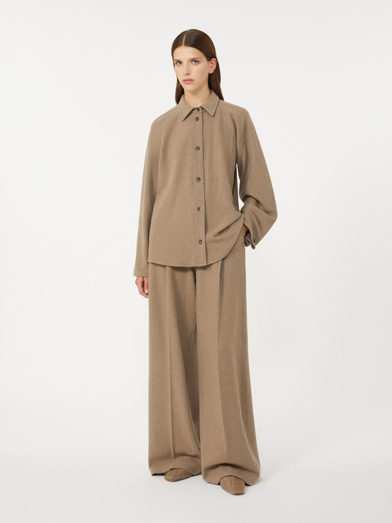 Max Mara CECI Stretch cashmere flannel overshirt outlook