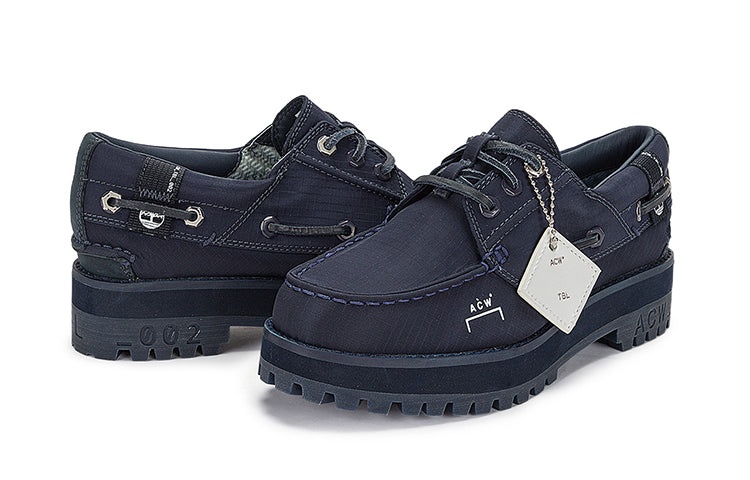 (WMNS) Timberland x A COLD WALLWaterproof Authentic 3 Eye Boat Shoe 'Navy' A684KW - 5