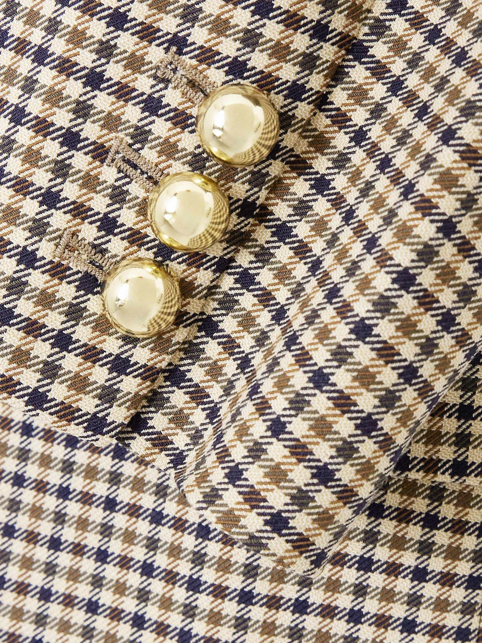 Houndstooth tweed blazer Beige - 5