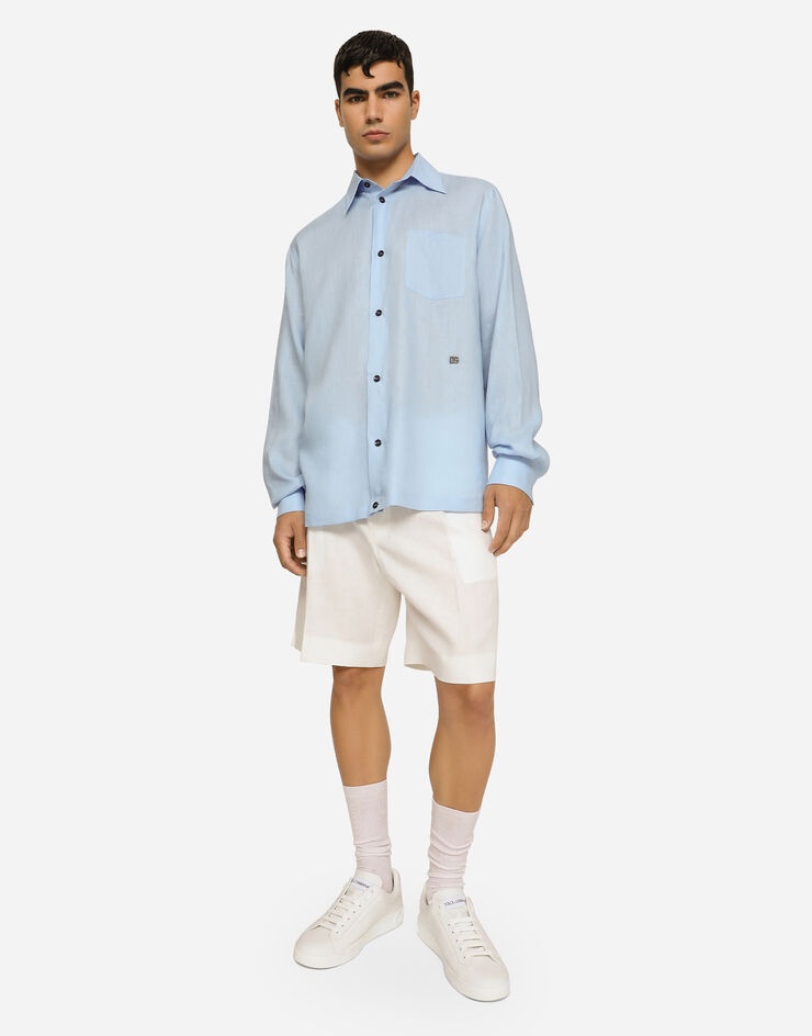 Linen Hawaiian shirt with DG hardware - 5