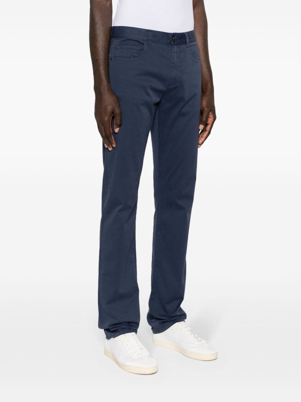 mid-rise straight-leg trousers - 3