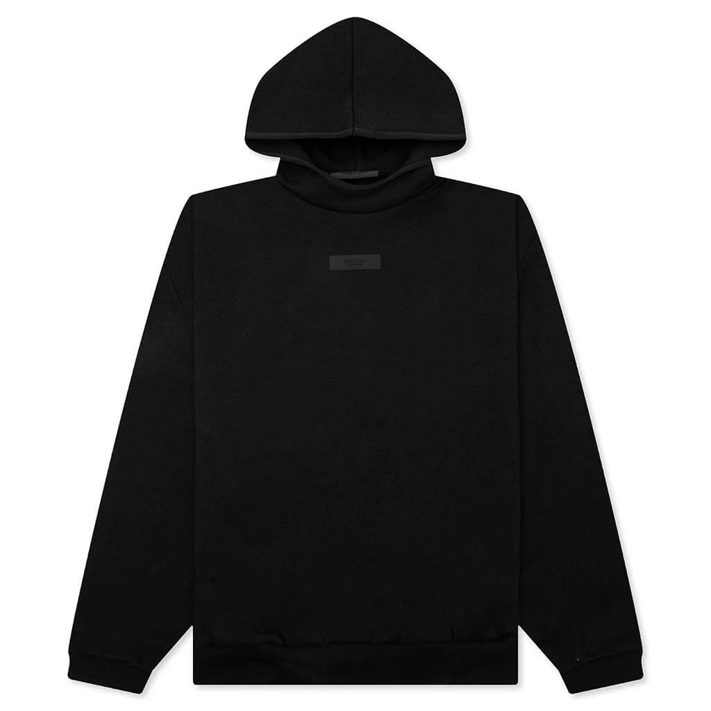 logo-patch fleece hoodie - 1