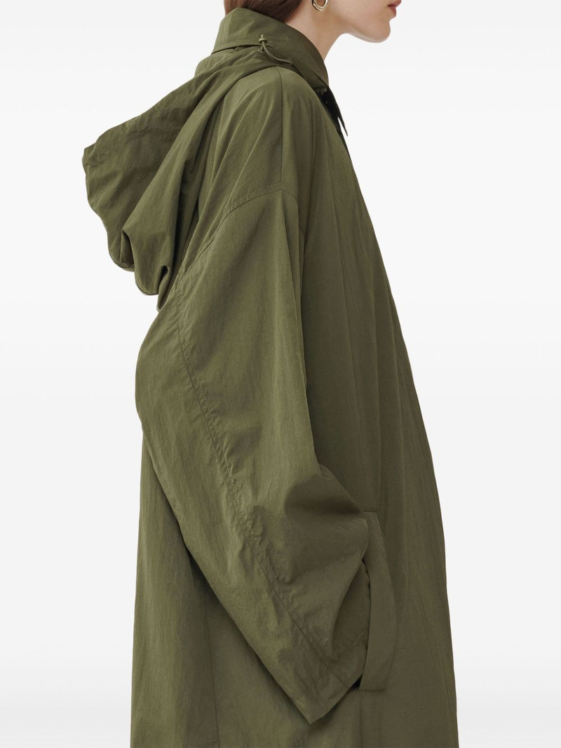 hooded technical-jersey parka coat 5